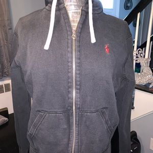 Men’s Medium Fleece Full Zip Polo Hoodie